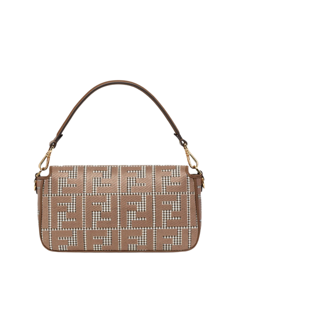펜디 FF 자수 미디움 바게트백 브라운(Fendi FF Embroidery Medium Baguette Bag Brown) - 2