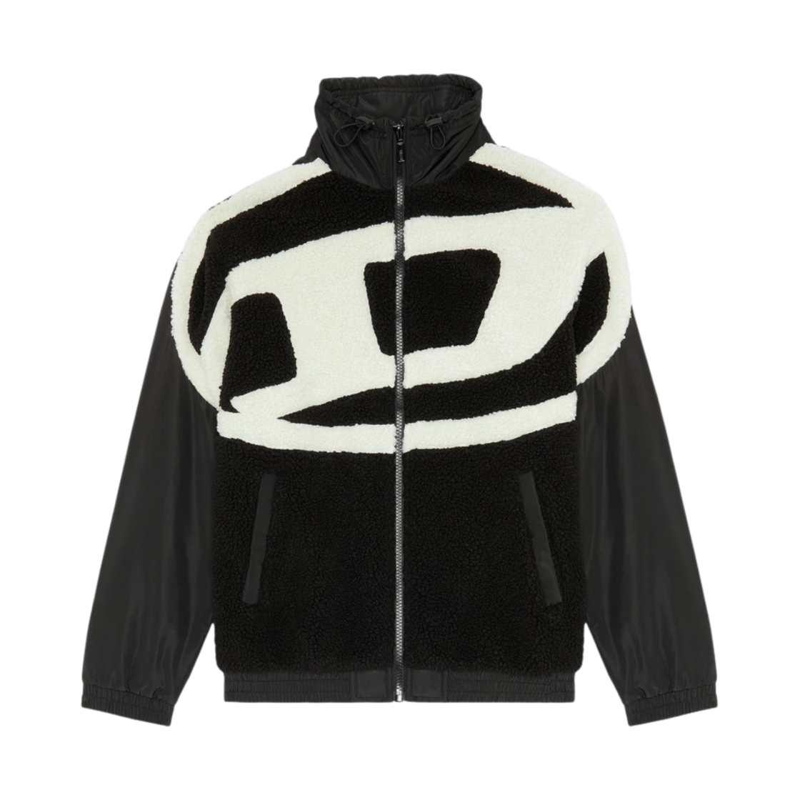 디젤 S-오바디 플리스 자켓 블랙 화이트(Diesel S-Ovady Fleece Jacket Black White) - 1