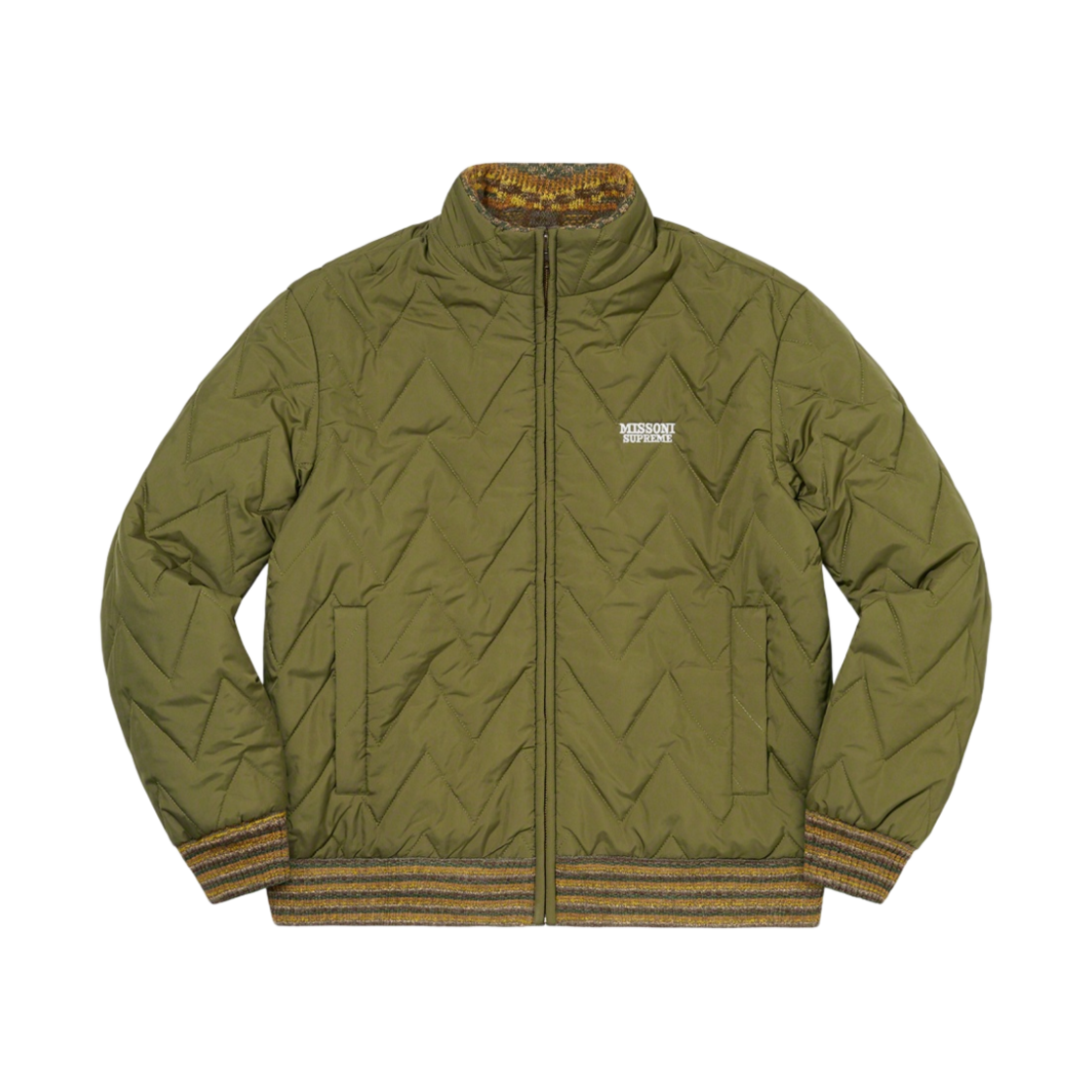 슈프림 x 미쏘니 리버시블 니트 자켓 올리브 - 21FW(Supreme x Missoni Reversible Knit Jacket Olive - 21FW) - 3