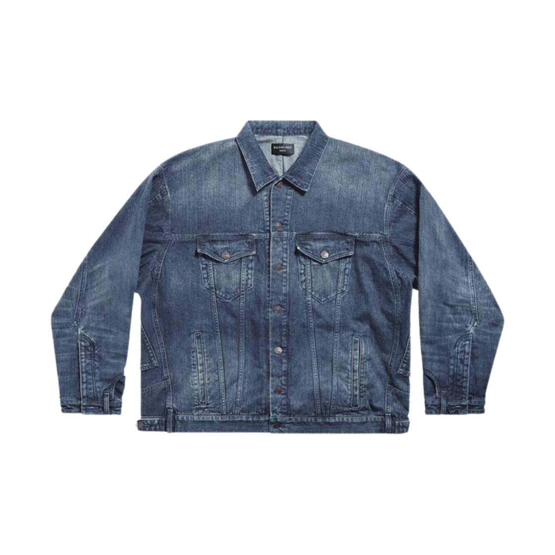 767943TNW654445 Balenciaga Deconstructed Jacket Dark Blue