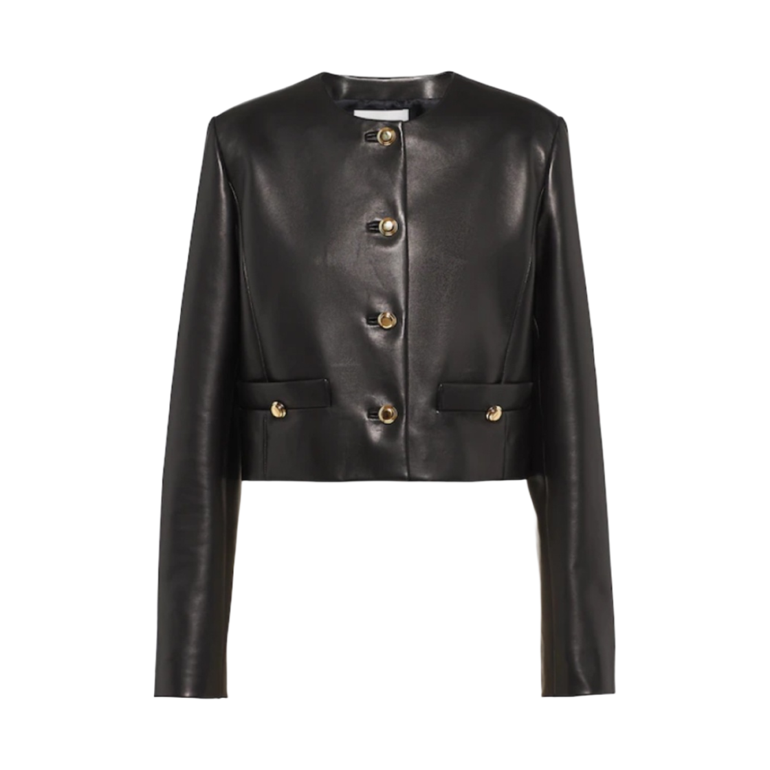(W) 미우 미우 나파 가죽 자켓 블랙((W) Miu Miu Nappa Leather Jacket Black) - 1