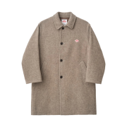 Danton Wool Light Pile Long Coat Heather Beige