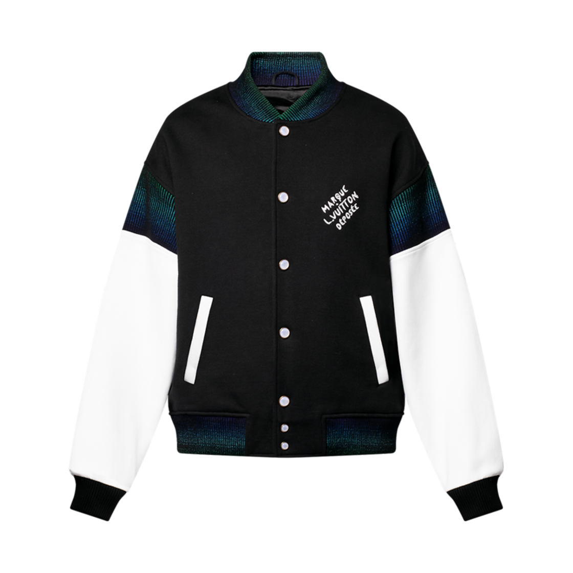 - Louis Vuitton Cotton Jersey Varsity Blouson Black