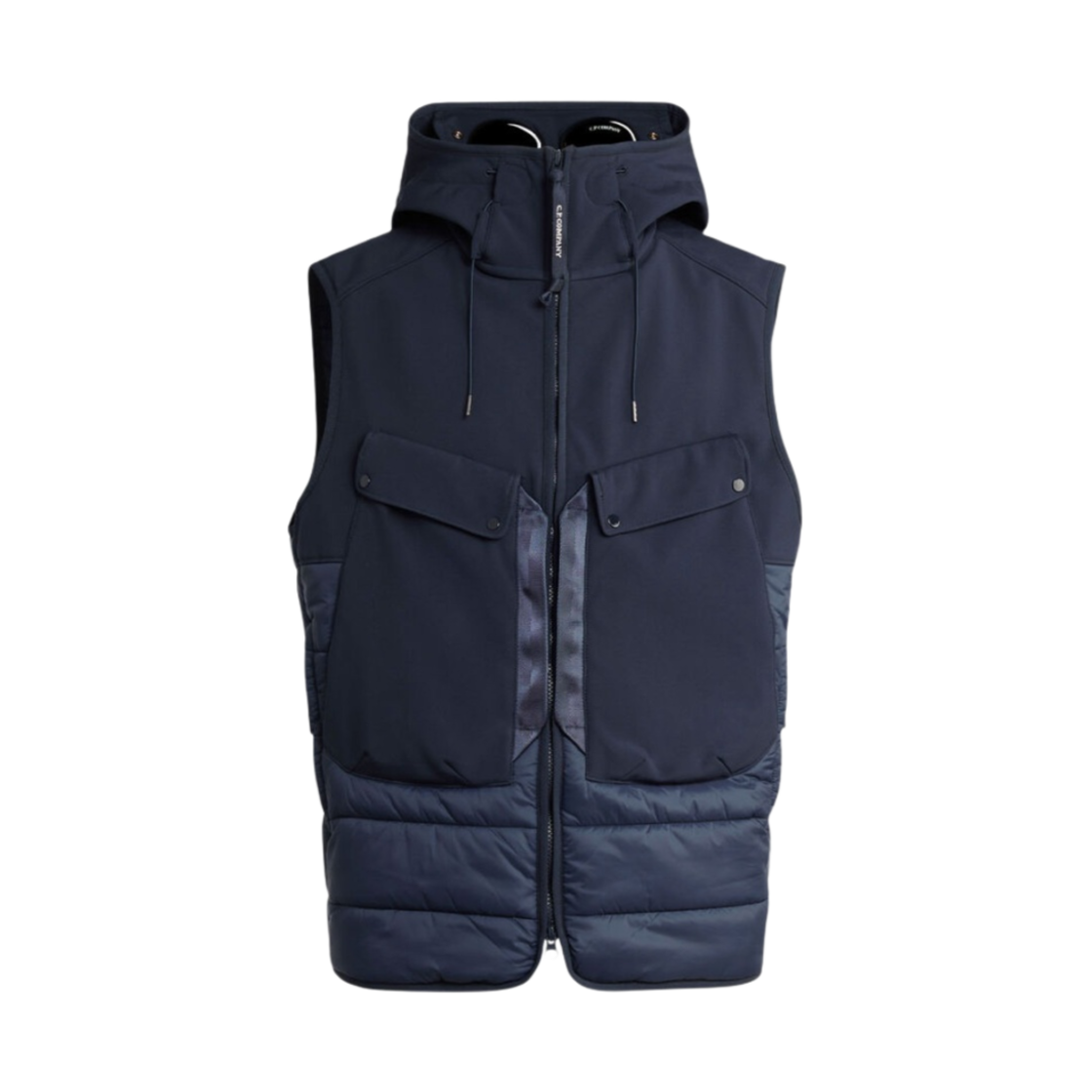 C.P. 컴퍼니 C.P. 쉘-R 믹스드 고글 베스트 토탈 이클립스 블루 - 23FW(C.P. Company C.P. Shell-R Mixed Goggle Vest Total Eclipse Blue - 23FW) - 1