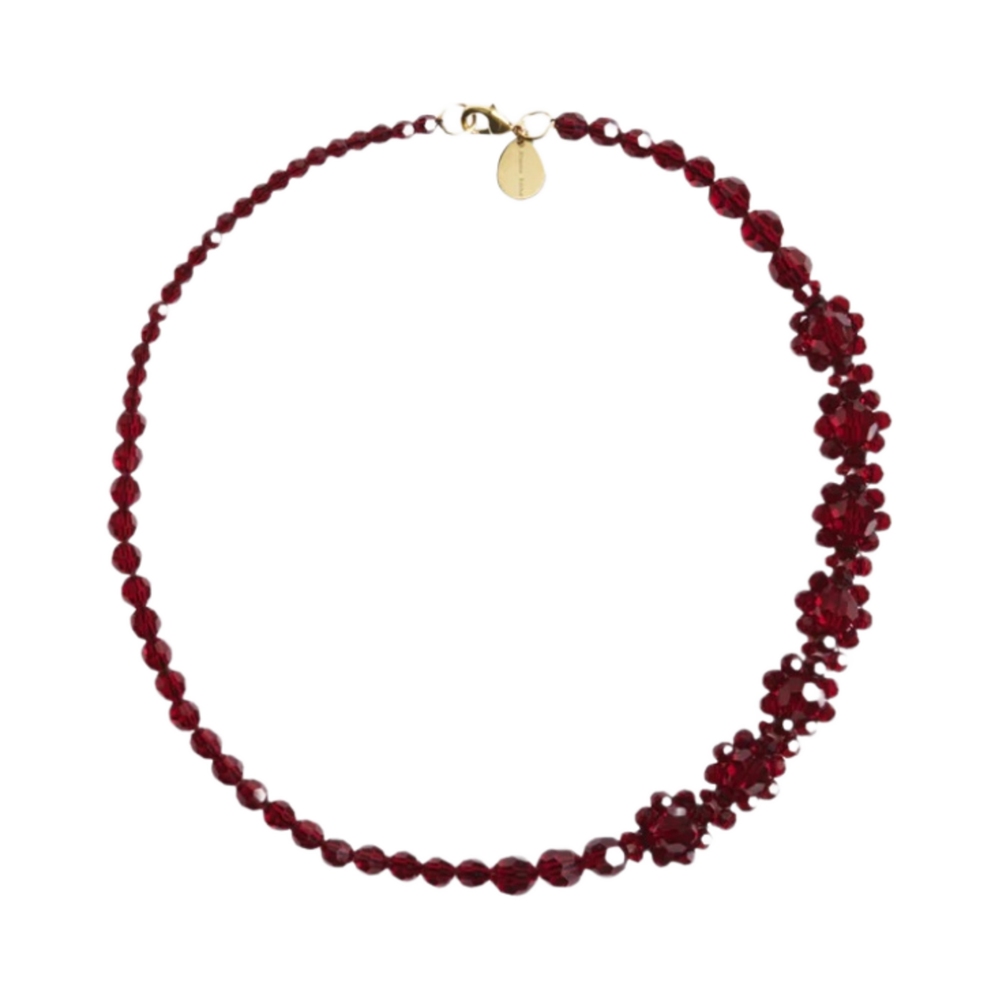 NKS41-09-04 (W) Simone Rocha Daisy Chain Necklace Blood Red