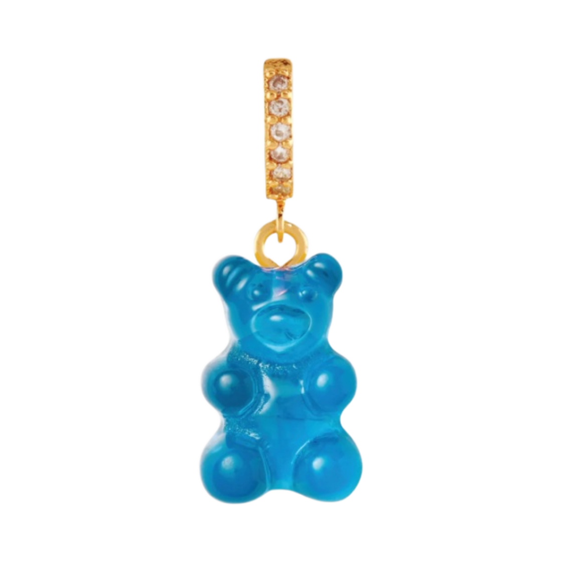 크리스탈 헤이즈 노스텔지아 베어 파베 커넥터 골드 아주르(Crystal Haze Nostalgia Bear with Pave Connector Gold Azure) - 2