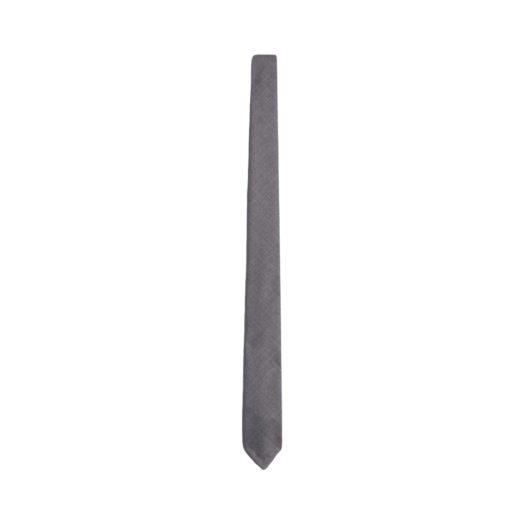 MNL001A-00626-035 Thom Browne Super 120S Twill Necktie Medium Grey