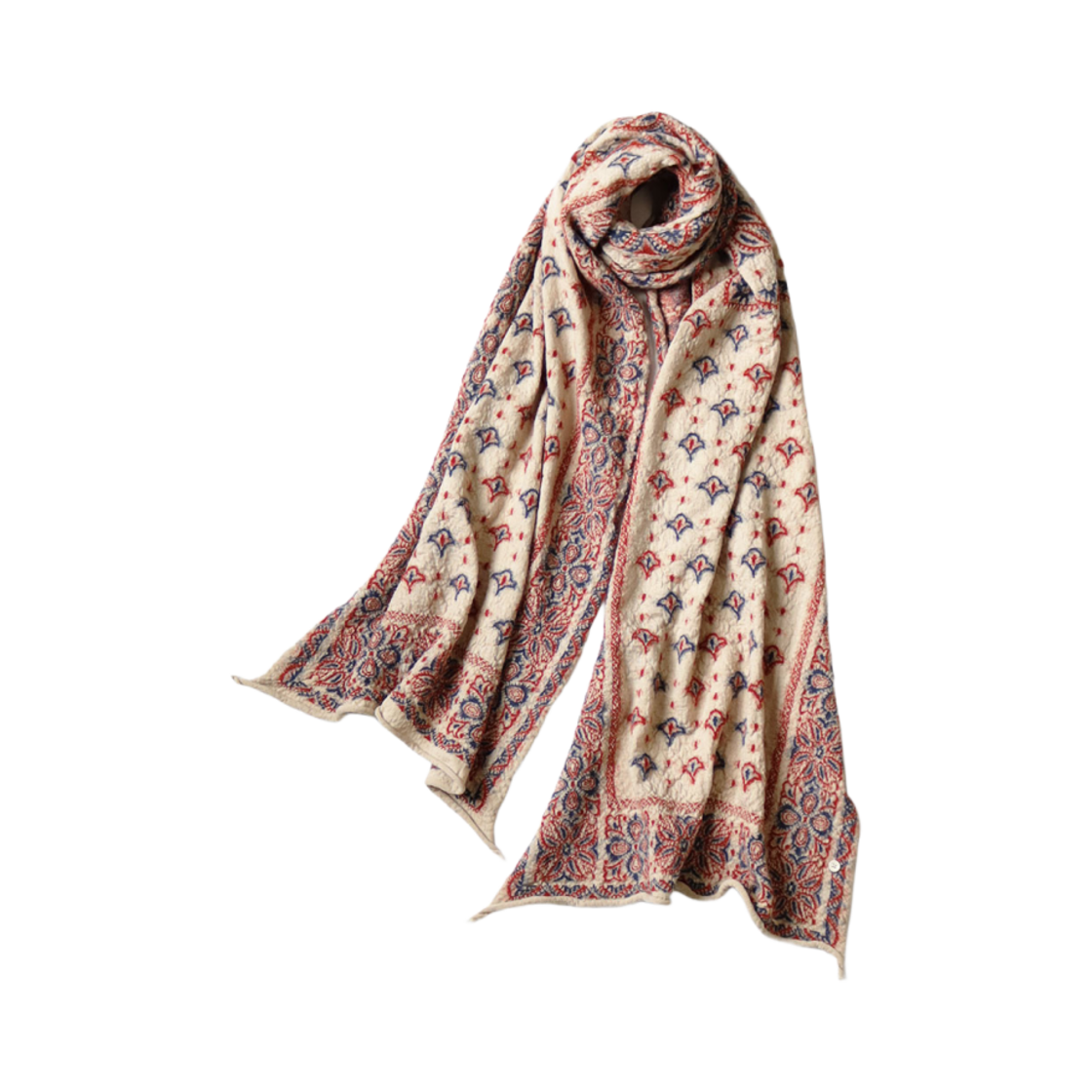 캐피탈 컬러풀 빅 펠티드 울 반다나 머플러 포 맘 키나리(Kapital Colourful Big Felted Wool Bandana Muffler For Moms Kinari) - 2