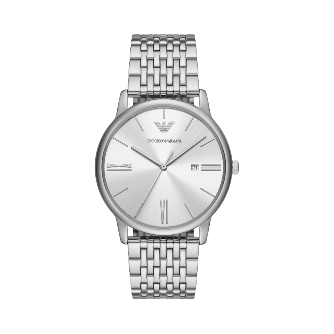 AR11599 Emporio Armani Quartz Three-Hand Date 42mm Stainless Steel White Silver
