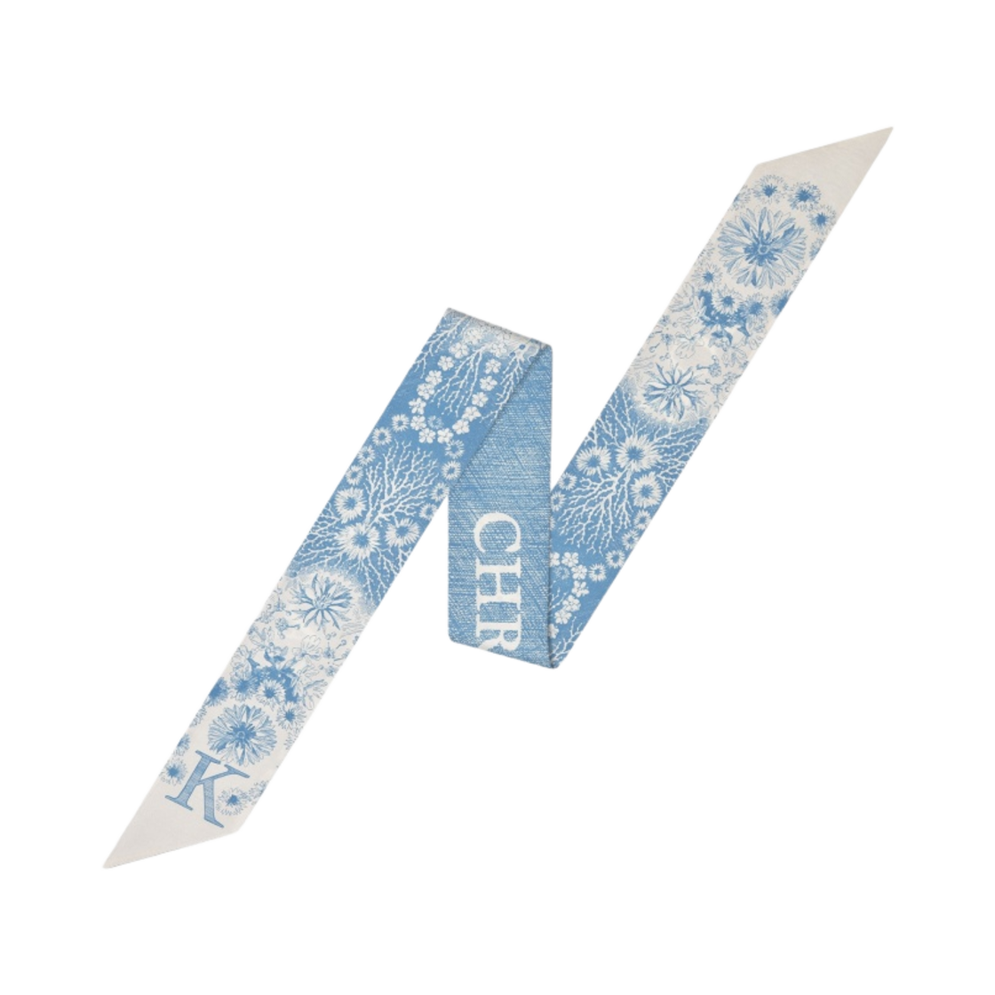 (W) 디올 ABC디올 K 칼레이도스코프 미차 스카프 실크 트윌 블루((W) Dior ABCDior K Kaleidoscope Mitzah Scarf Silk Twill Blue) - 1