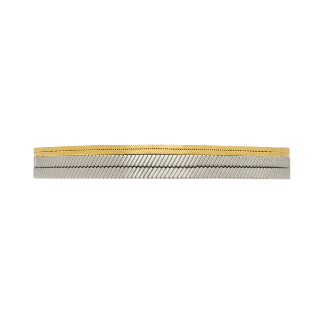 생로랑 탄뎀 브레이슬릿 메탈 팔라디움 앤 골드(Saint Laurent Tandem Bracelet In Metal Palladium And Gold) - 1