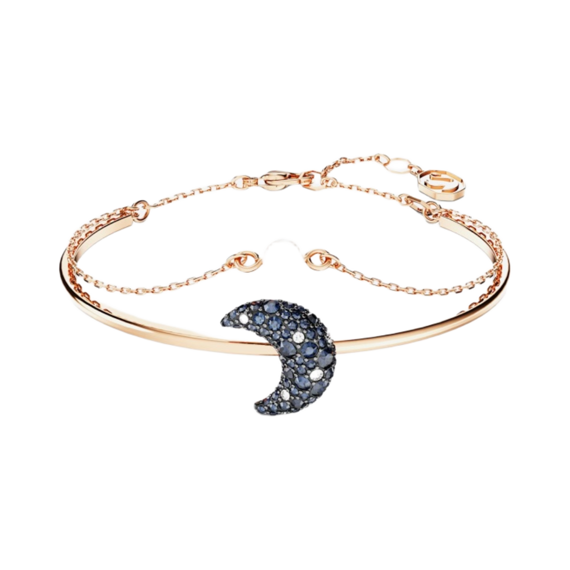 5671586 (W) Swarovski Luna Bangle Multicolored Rose Gold Plated