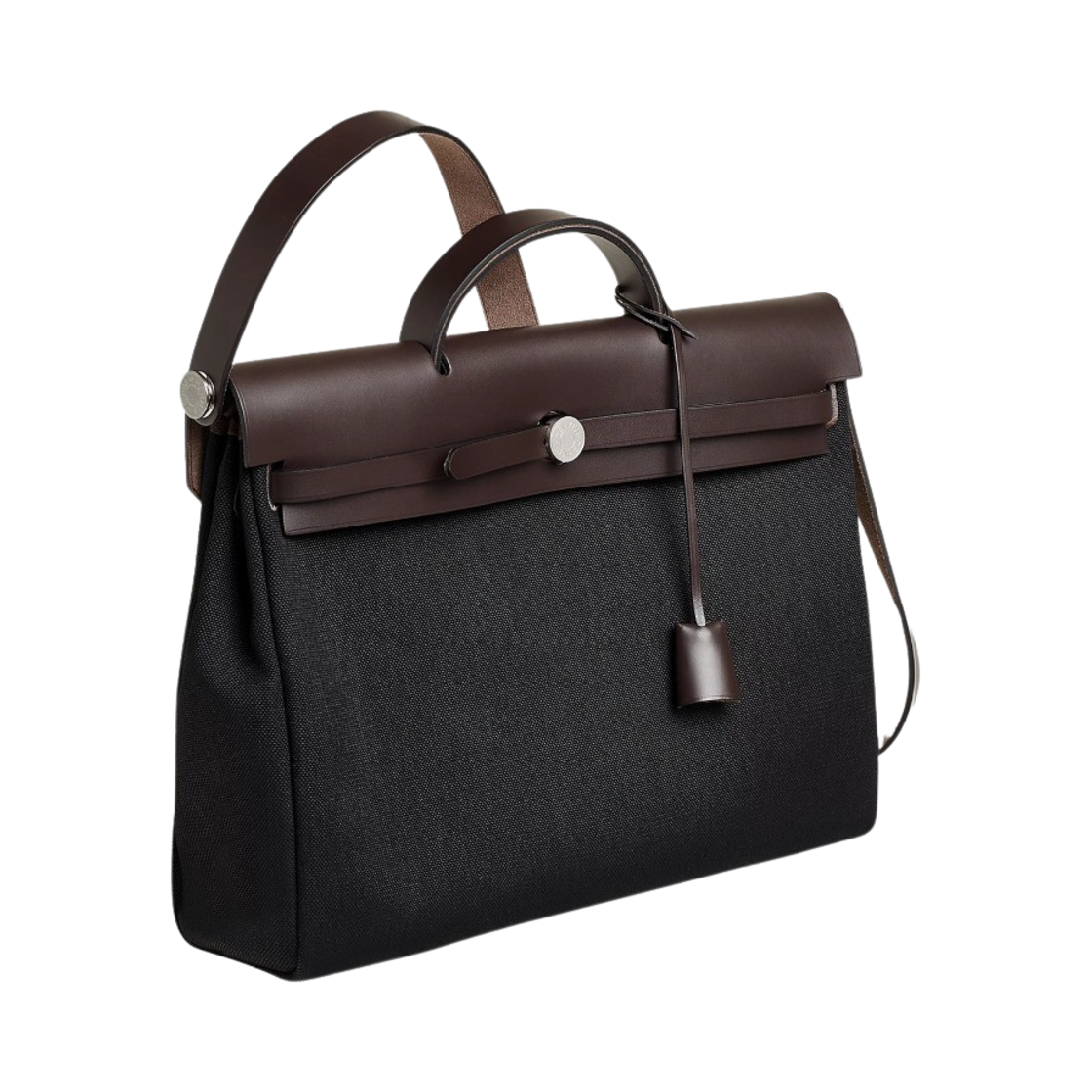 에르메스 에르백 메신저 39 백 밀리터리 캔버스 헌터 & 팔라듐 하드웨어 누아 에벤(Hermes Herbag Messenger 39 Bag Military Canvas Hunter & Palladium Noir Ebene) - 2
