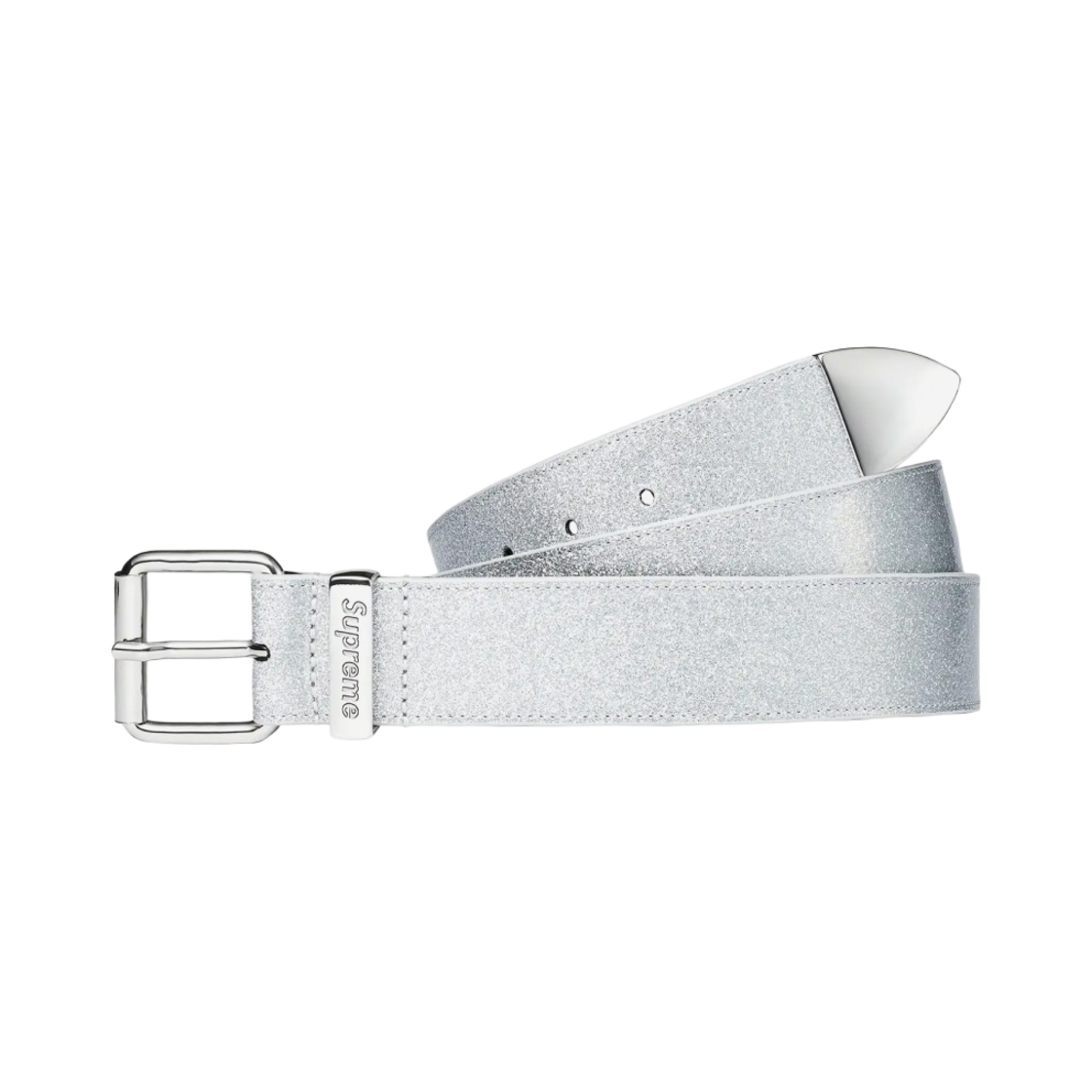 - Supreme Glitter Vinyl Ranger Belt Silver - 22FW - 대표 이미지 #1