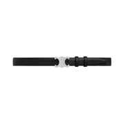 (W) Celine Medium Triomphe Belt in Taurillon Leather Black