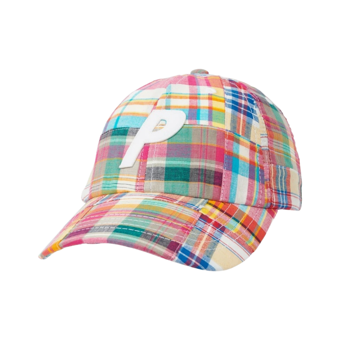 팔라스 체크 P 6-패널 캡 핑크 마드라스 - 21SS(Palace Check P 6-Panel Pink Madras - 21SS) - 1