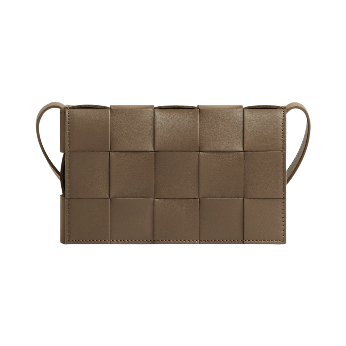 보테가 베네타 스몰 램스킨 레더 카세트백 토프 그레이