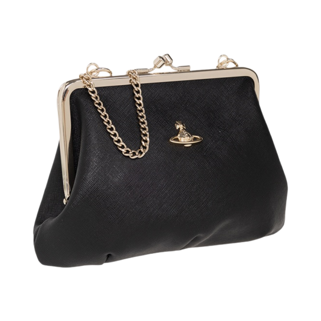 비비안 웨스트우드 그레니 프레임 사피아노 퍼스 블랙(Vivienne Westwood Granny Frame Saffiano Purse Black) - 2