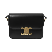 Celine Teen Triomphe Bag in Shiny Calfskin Black