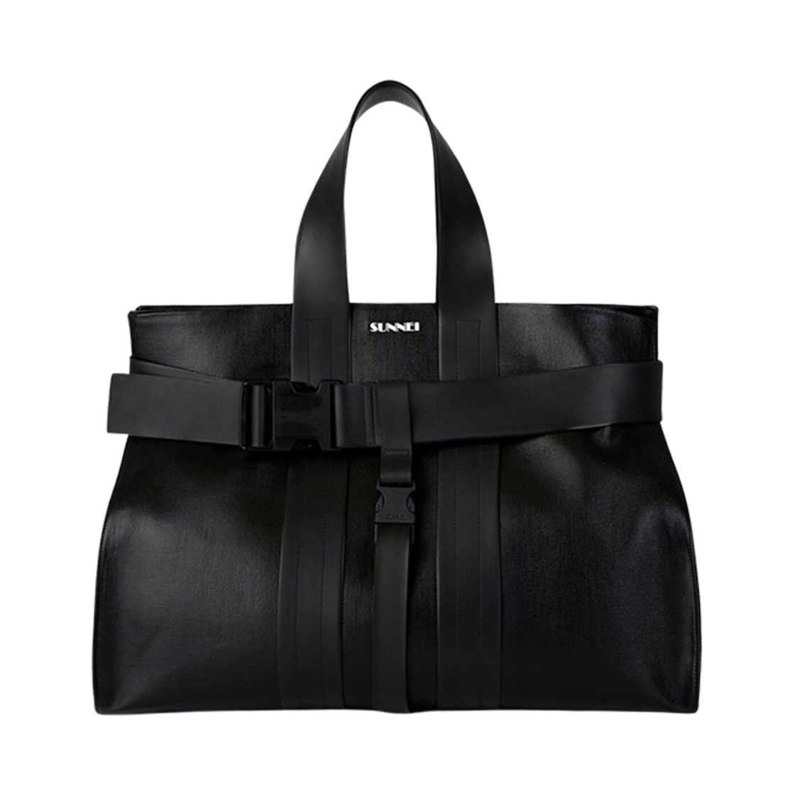 CACCXBAG022-CAN003-001 Sunnei Parallelepipedo Messenger Bag Black