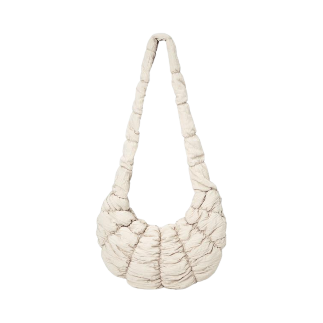 코스 리플 나일론 크로스바디백 오프 화이트(COS Ripple Nylon Crossbody Bag Off White)