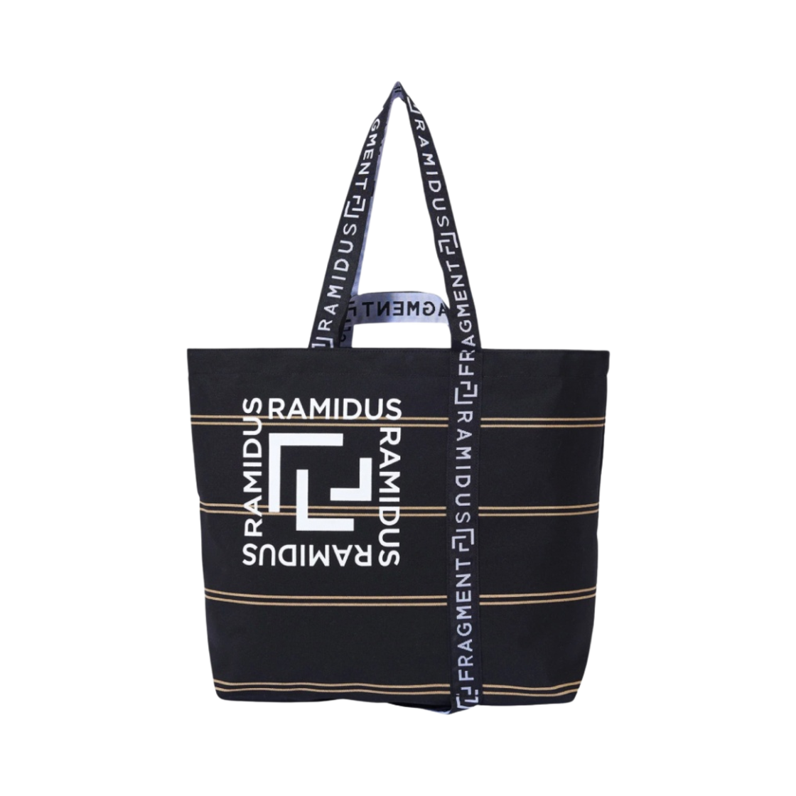 라미더스 x 프라그먼트 디자인 토트백 L 블랙 옐로우(Ramidus x Fragment Design Tote Bag L Black Yellow) - 2