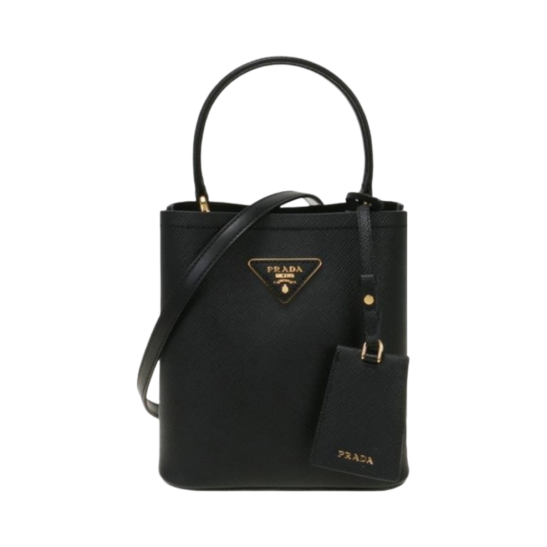 프라다 스몰 사피아노 레더 파니에백 블랙