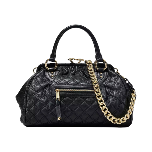 Marc Jacobs Re-Edition Quilted Leather Stam Bag Black