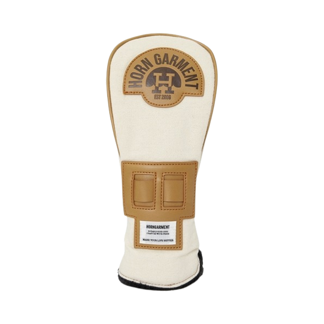 HCS-3A-SH07 Horn Garment Golf Fairway Wood Headcover Off White