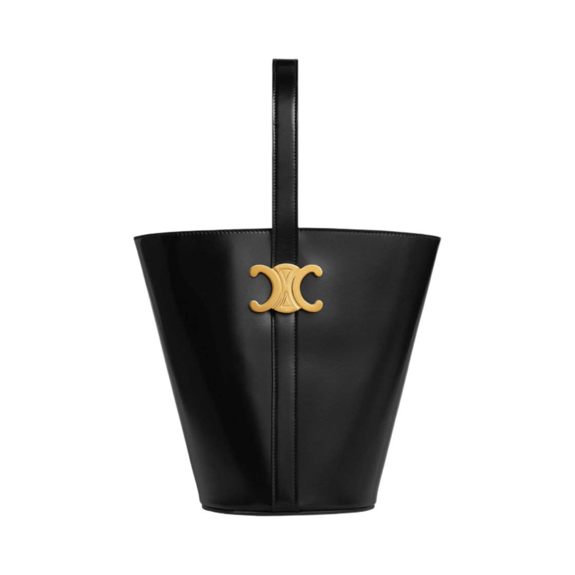 셀린느 샤이니 카프스킨 버킷백 트리옹프 블랙(Celine Bucket Triomphe in Shiny Calfskin Black) - 1