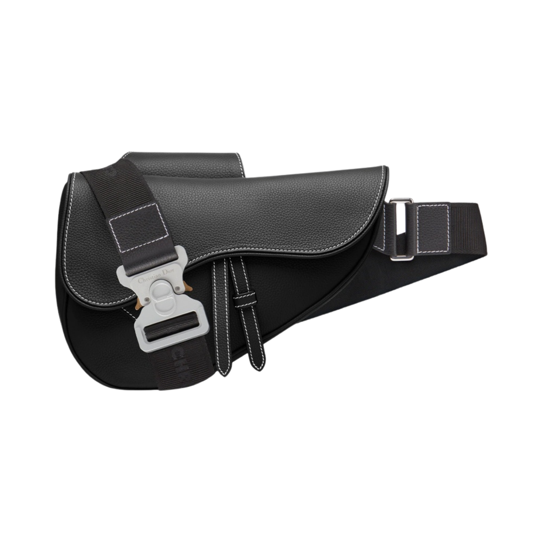 디올 새들백 그레인드 카프스킨 블랙