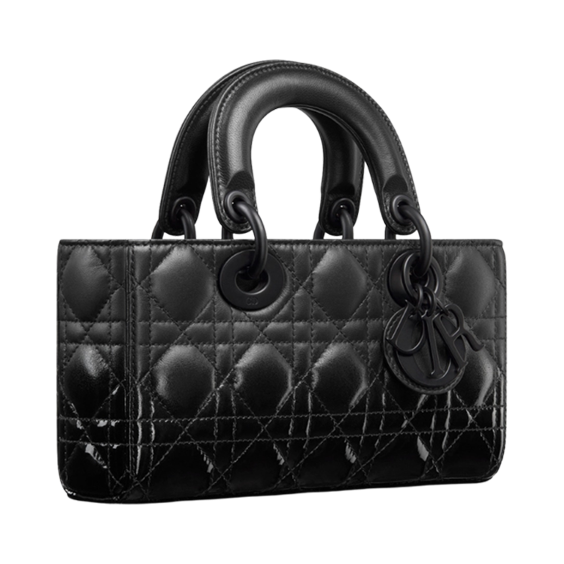 디올 스몰 레이디 디조이 백 블랙 페이턴트 투 매트 그라디언트(Dior Small Lady D-Joy Bag Black Patent To Matte Gradient) - 2