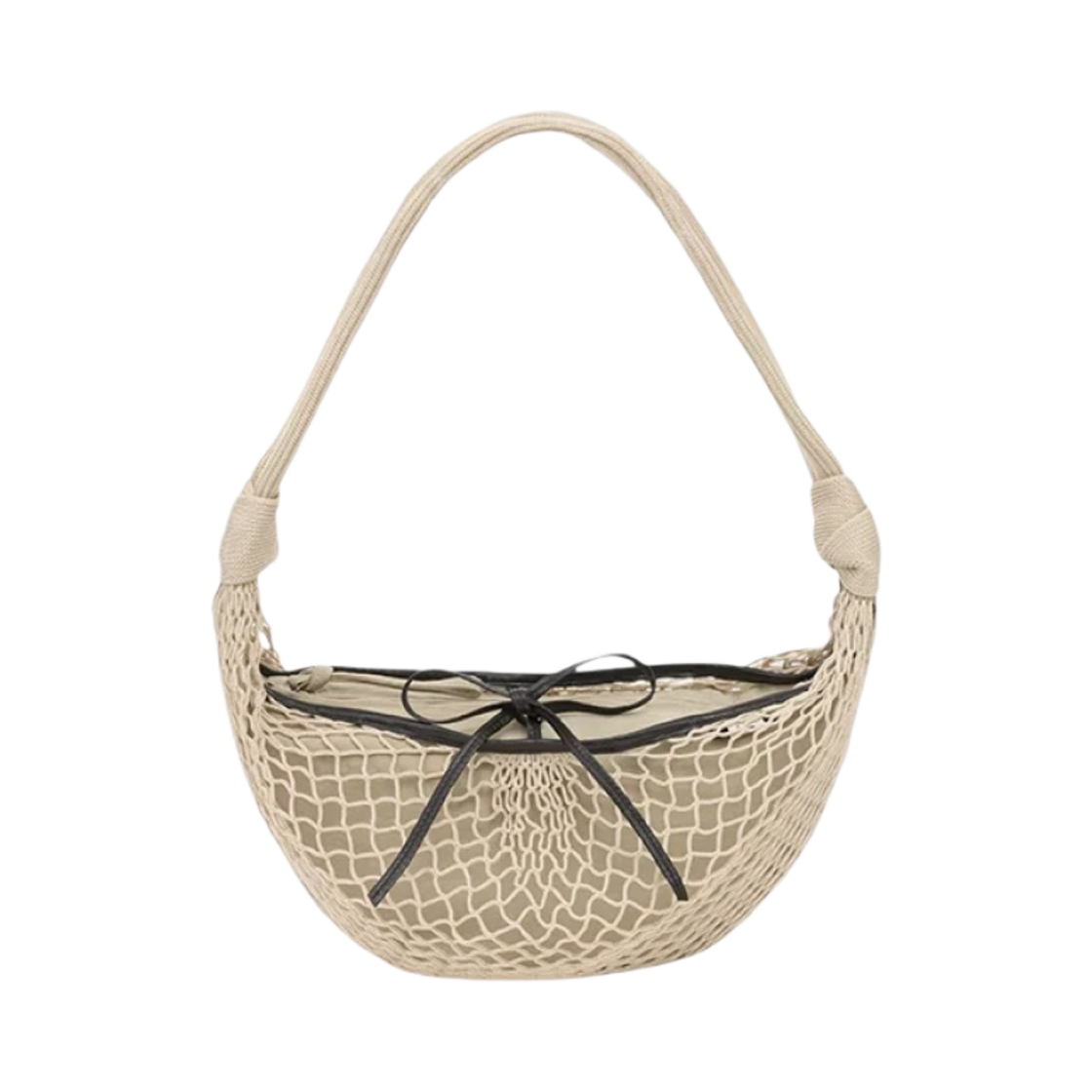 르메르 포춘 크루아상 필트 백 폴리에스터 네트 라이트 베이지(Lemaire Fortune Croissant Filt Bag Polyester Net Light Beige)