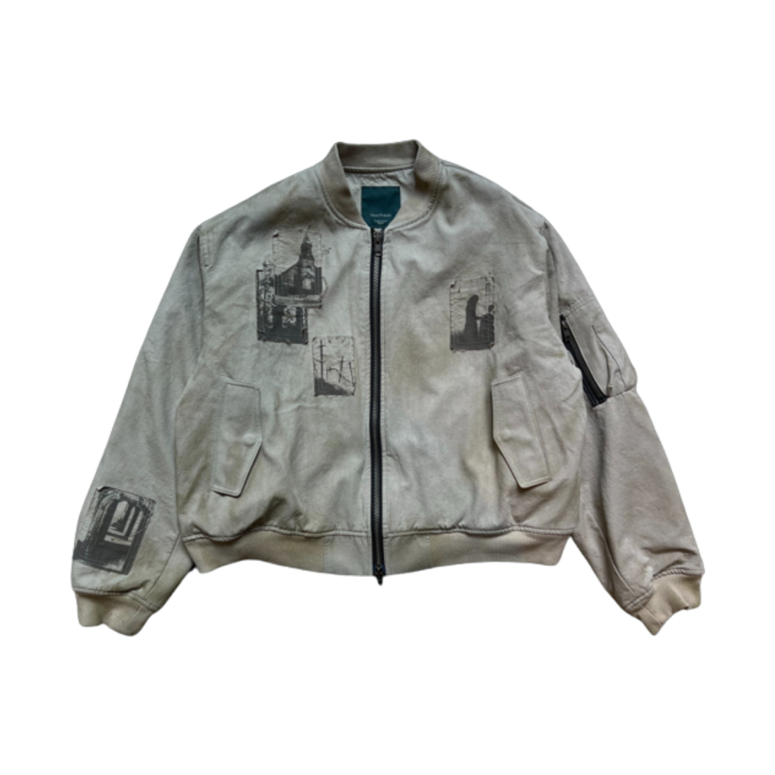 언더마이카 멀티 빈티지 그래픽 패치드 MA-1 탄 - 25SS(Undermycar Multi Vintage Graphic Patched MA-1 Tan - 25SS)