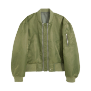 Stu Double Way Short Bomber Khaki