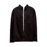 Solid Homme Back Logo Denim Shirts Jacket Black - 23FW