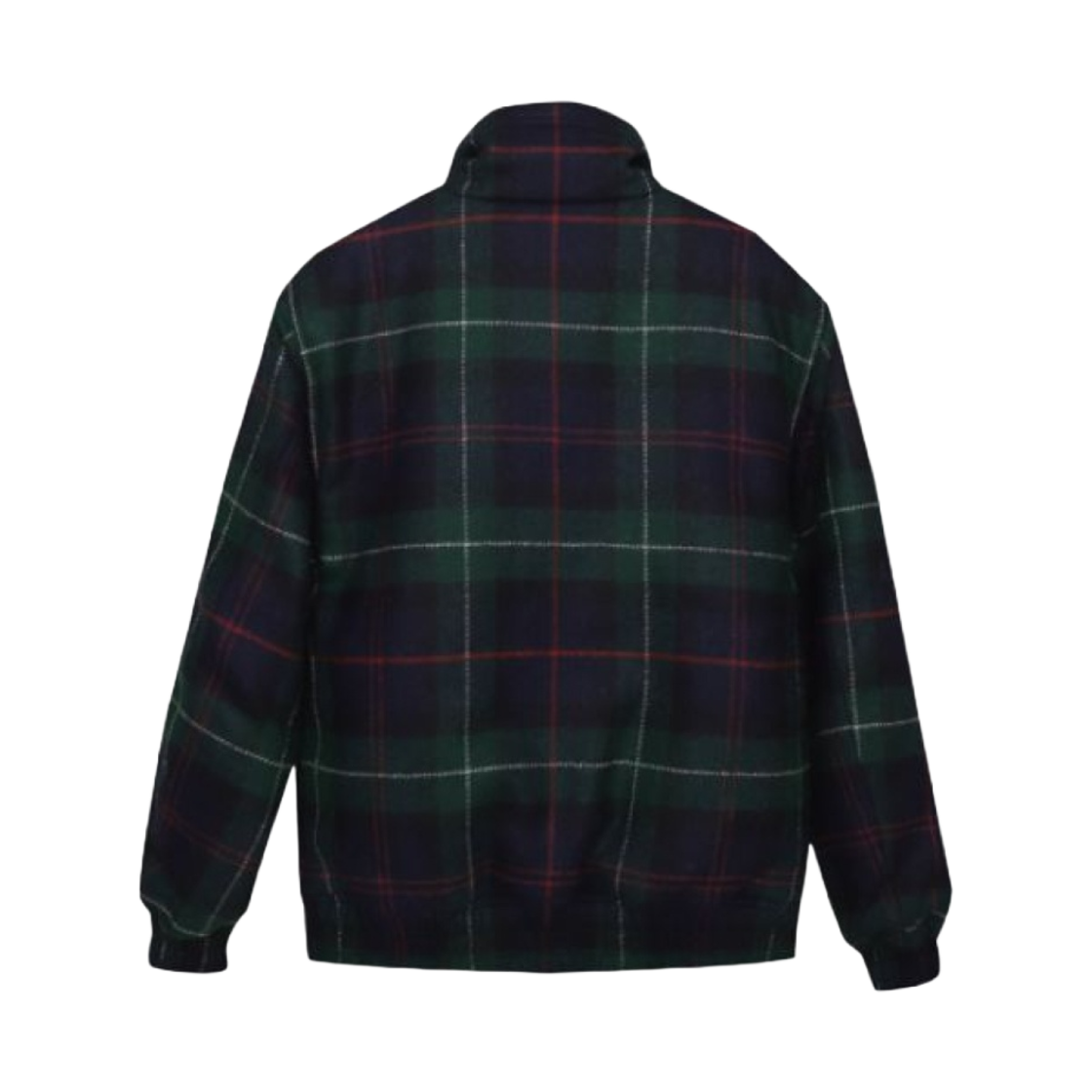 (W) 셀린느 타탄 울 오버사이즈 퀼티드 자켓 네이비 그린((W) Celine Tartan Wool Oversized Quilted Jacket Navy Green) - 2