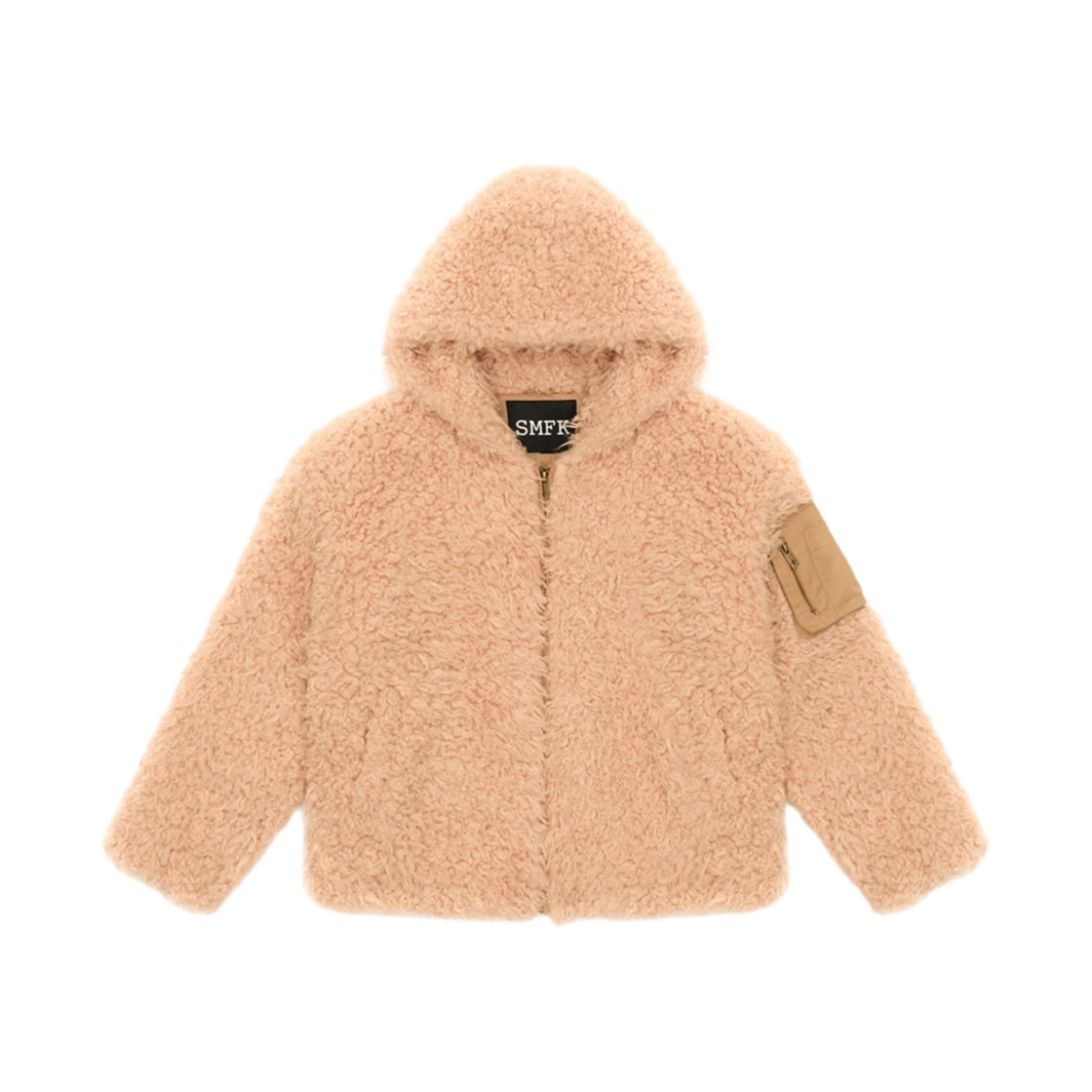 (W) 에스엠에프케이 와일드월드 어드벤처 아웃도어 포우 퍼 후드 크림((W) SMFK Wildworld Adventure Outdoor Faux Fur Hoodie Cream)