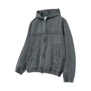 TNGT Denim Hood Jumper Washed Gray