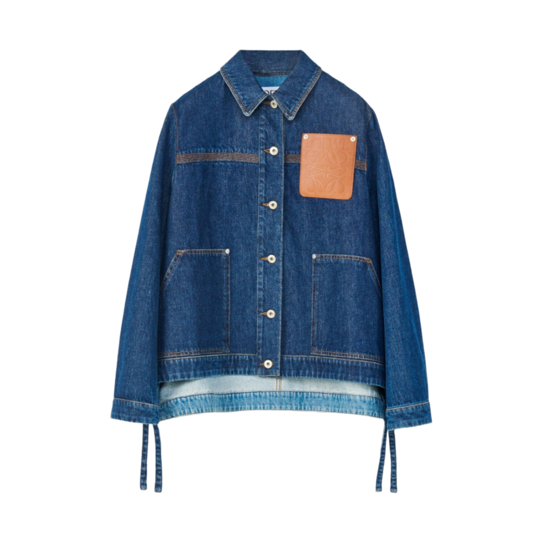 (W) 로에베 워크웨어 데님 자켓 블루 라이트 블루((W) Loewe Workwear Denim Jacket Blue Light Blue) - 1