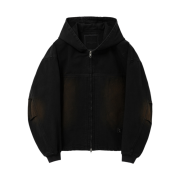 Wooyoungmi Denim Hooded Zipup Black - 25SS