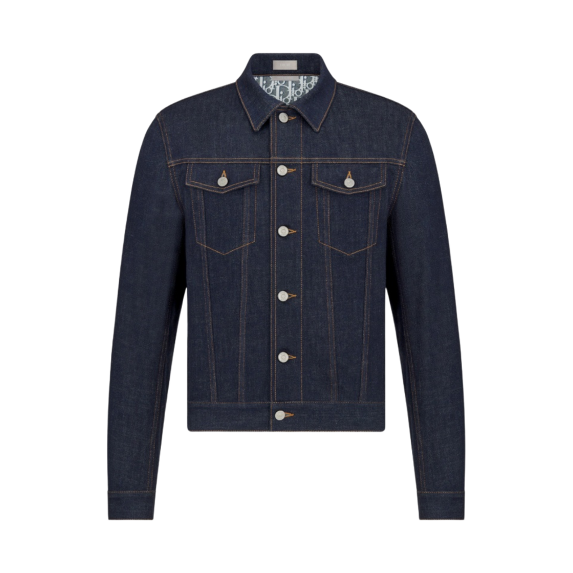 013D482J226X-C580 Dior Oblique Low Cotton Denim Jacket Blue