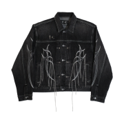 Thug Club Tribal Tree Denim Jacket Black