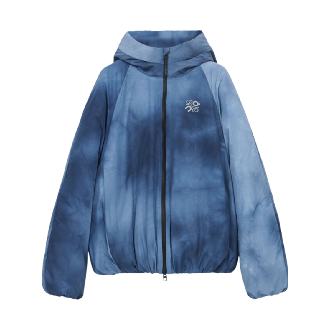 로에베 x 온 러닝 테크니컬 쉘 퍼퍼 자켓 블루 멀티컬러(Loewe x On Running Technical Shell Puffer Jacket Blue Multicolor)