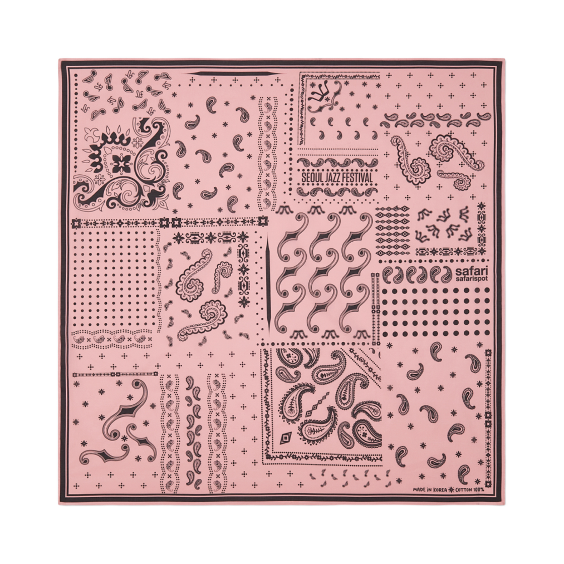 SJFSSMD01 SJF x Safarispot Bandana Pink & Black