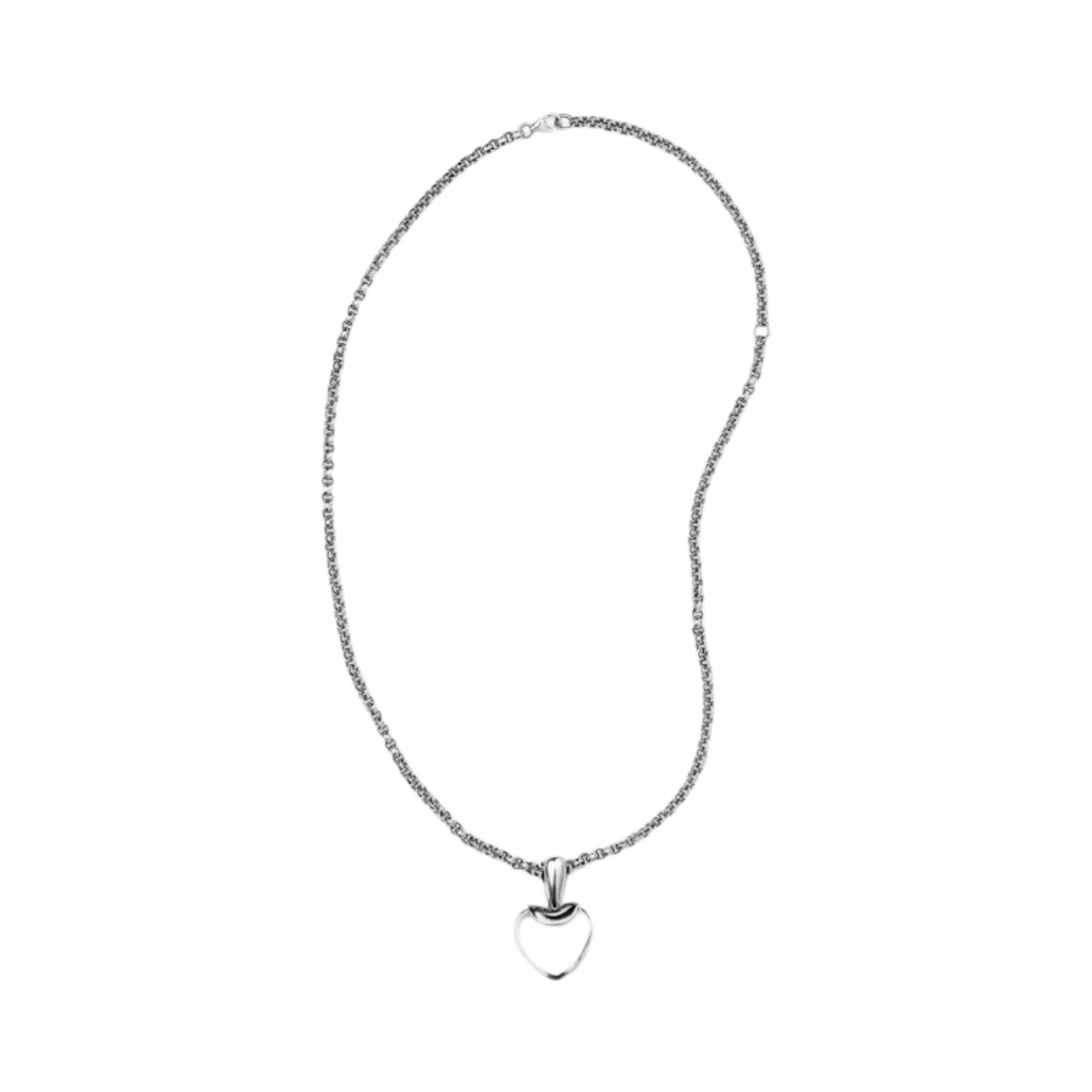 아니카 이네즈 스톤 하트 네클리스 실버 클리어 쿼츠(Annika Inez Stone Heart Necklace Silver Clear Quartz)