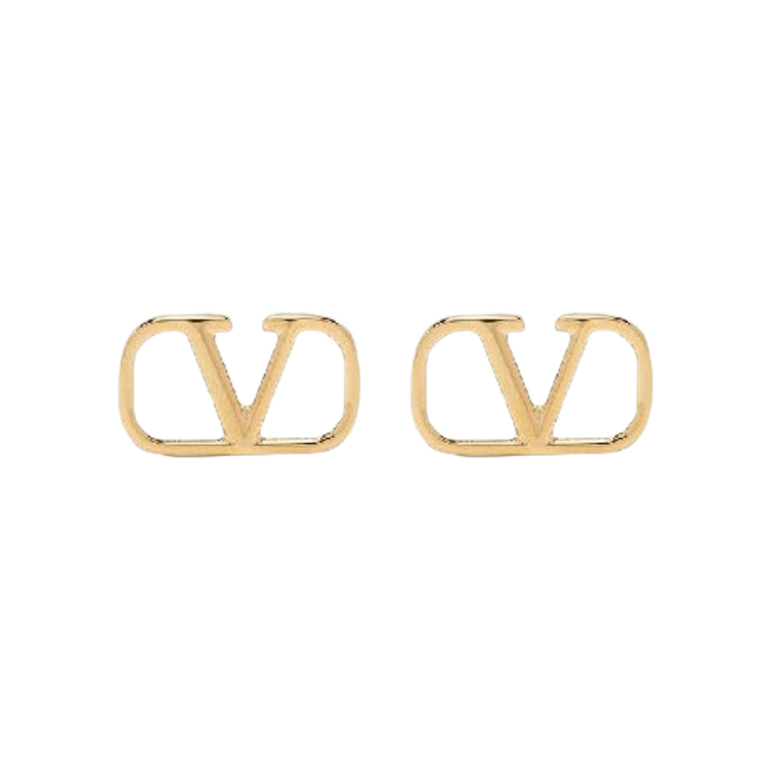 (W) 발렌티노 가라바니 V 로고 시그니처 메탈 귀걸이 골드((W) Valentino Garavani V Logo Signature Metal Earrings Gold)