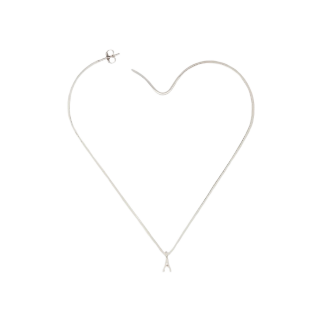UJW201-362-900 AMI Heart Mono Earring Silver