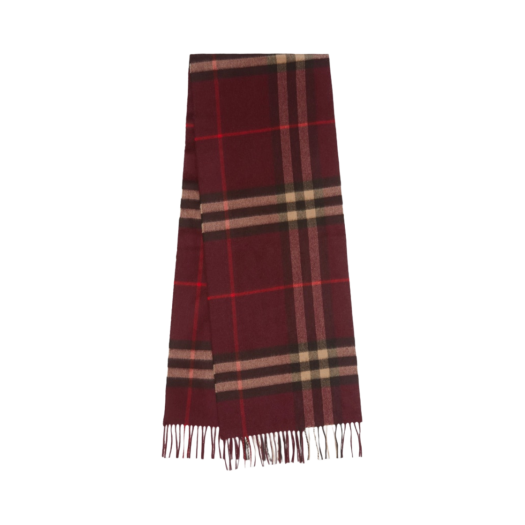 Burberry The Burberry Check Cashmere Scarf Burgundy