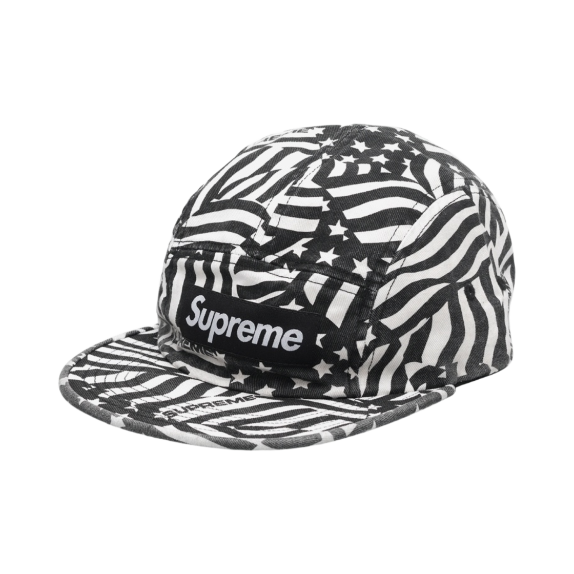 슈프림 워시드 치노 트윌 캠프캡 블랙 플래그 - 20SS(Supreme Washed Chino Twill Camp Cap Black Flags - 20SS)